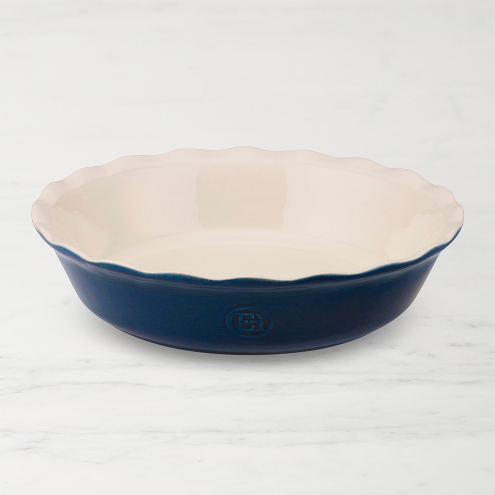 Emile Henry Modern Classics French Ceramic Pie Dish - Navy