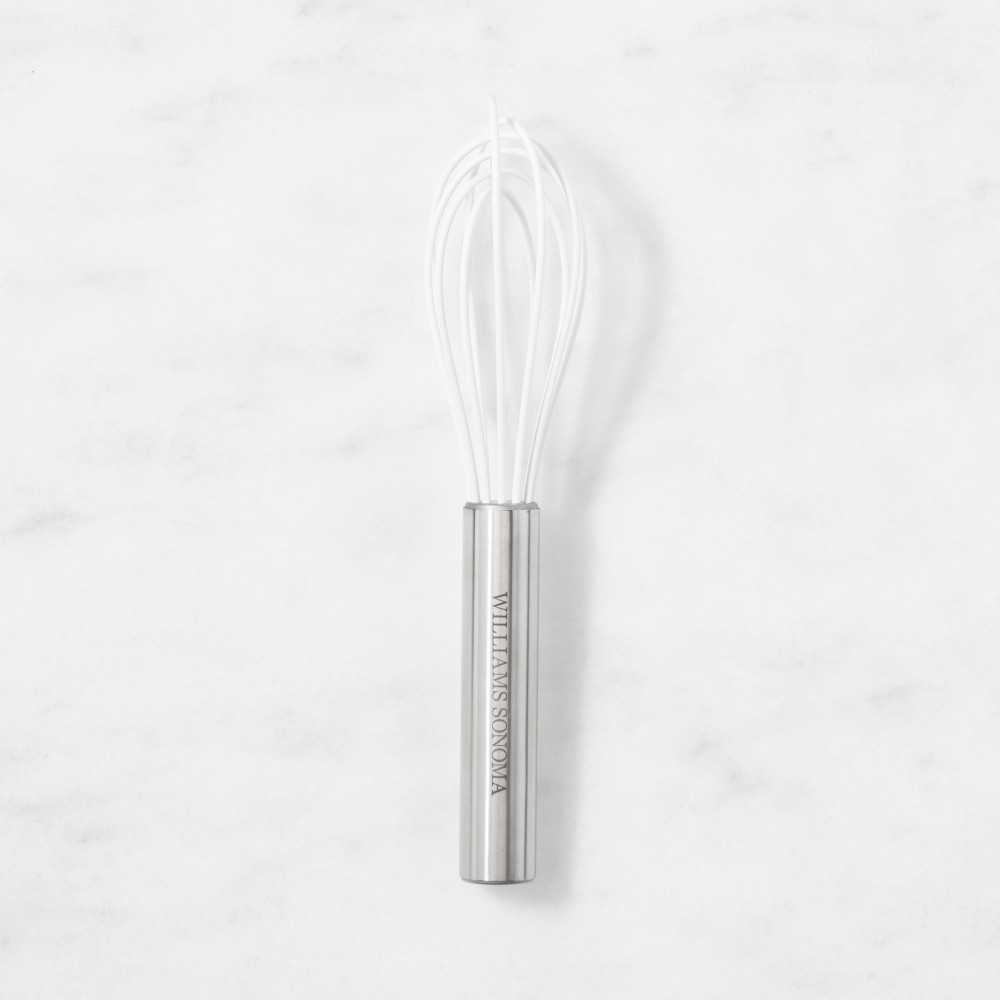 Williams Sonoma Stainless-Steel Silicone Mini Whisk - White