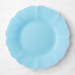 Scalloped Glass Charger, Sky