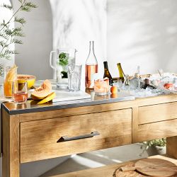 Larnaca Outdoor Teak Prep Table (58")