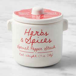 Herbes & Spices Ceramic Crock, Pepper Steak