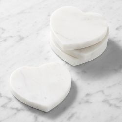 Marble Heart Coasters, Set of 4