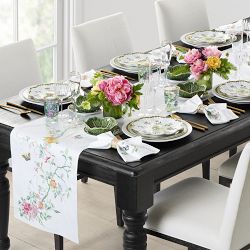 Famille Rose Embroidered Table Runner
