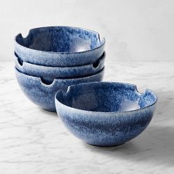 Cyprus Noodle Bowls, Set of 4, Blue