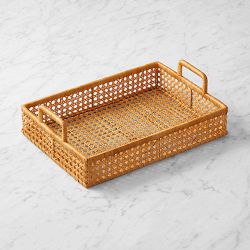 Cane Rectangular Tray , Small