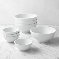 Pillivuyt Coupe Porcelain Noodle & Rice Bowls, 8-Piece Set