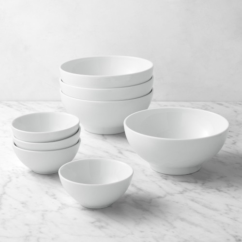 Pillivuyt Coupe Porcelain Noodle & Rice Bowls, 8-Piece Set