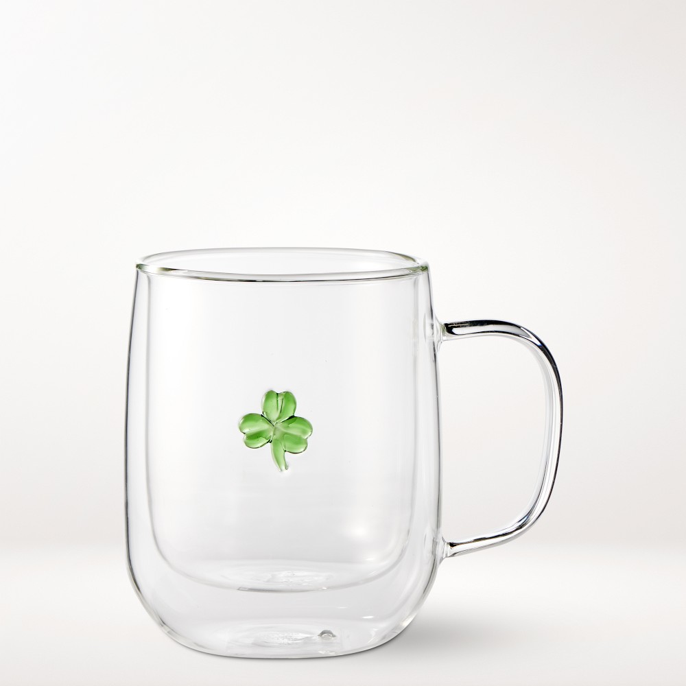 Shamrock Double-Wall Mugs - Set of 2