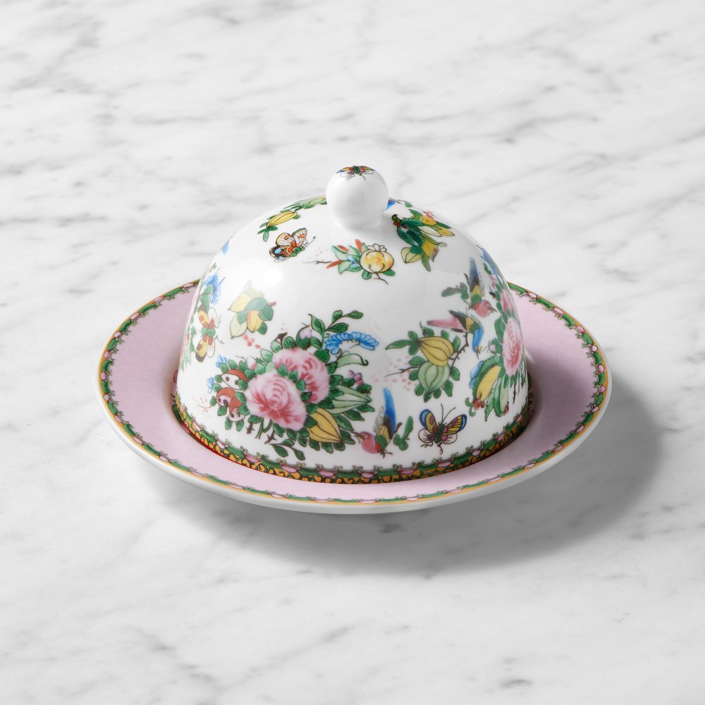 Famille Rose Butter Dish
