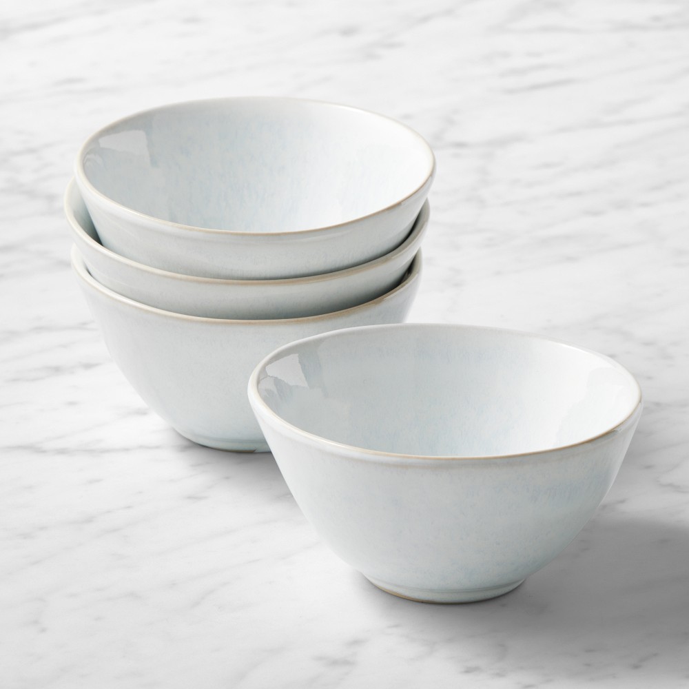 Cyprus Reactive Glaze Rice Bowls - White