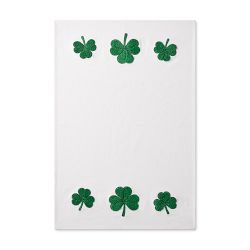 Shamrock Embroidered Tea Towels, Set of 2