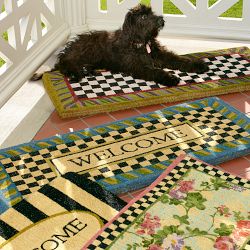 MacKenzie-Childs Welcome Awning Stripe Double Doormat
