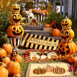 MacKenzie-Childs Welcome Awning Stripe Double Doormat