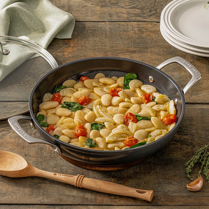 Le Creuset Nonstick Shallow Braiser with Lid | Williams Sonoma