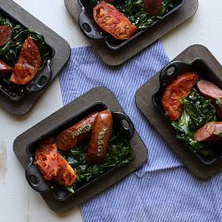 Lodge Seasoned Cast Iron Mini Rectangular Server, Set of Four