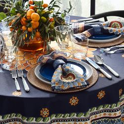 Milazzo Sicily Round Tablecloth