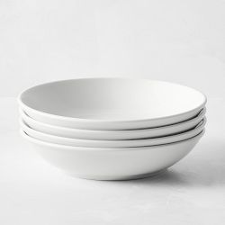 Pillivuyt Coupe Porcelain Pasta Bowls, Set of 4, White