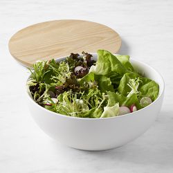 Hold Everything Lidded Ceramic Bowl, Ashwood, 12"