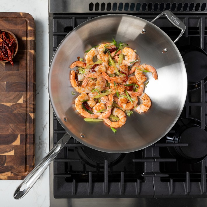All-Clad d5 Stainless-Steel Stir-Fry Wok | Williams Sonoma