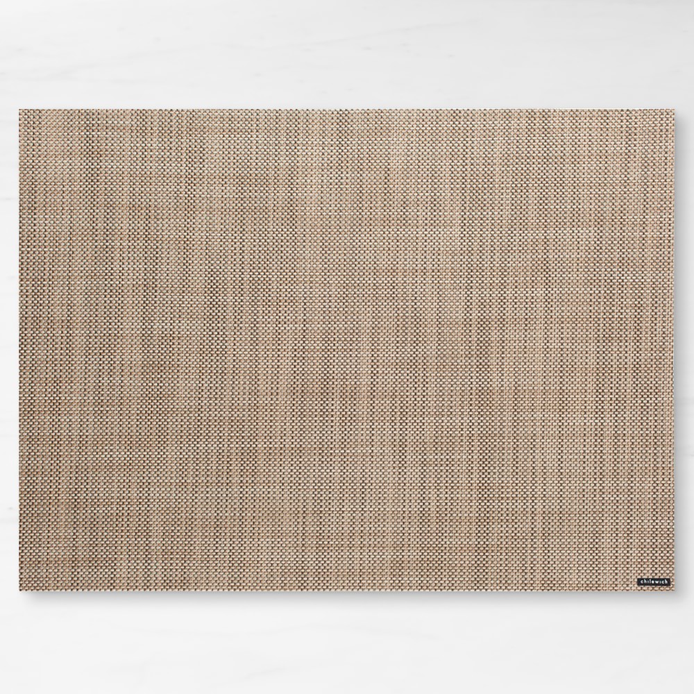 Chilewich Mini Basketweave Rectangular Placemats - Set of 4, Linen