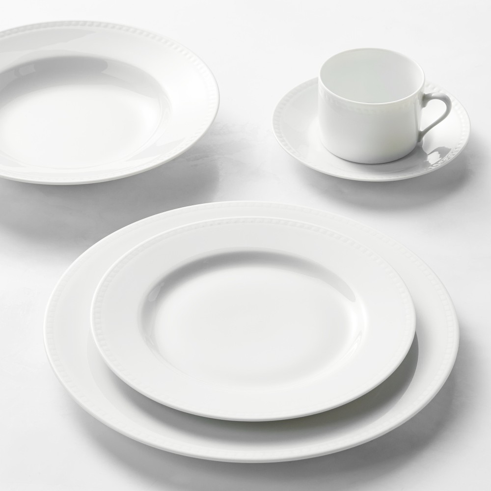 5-Piece Set - Apilco Beaded Hemstitch Dinnerware