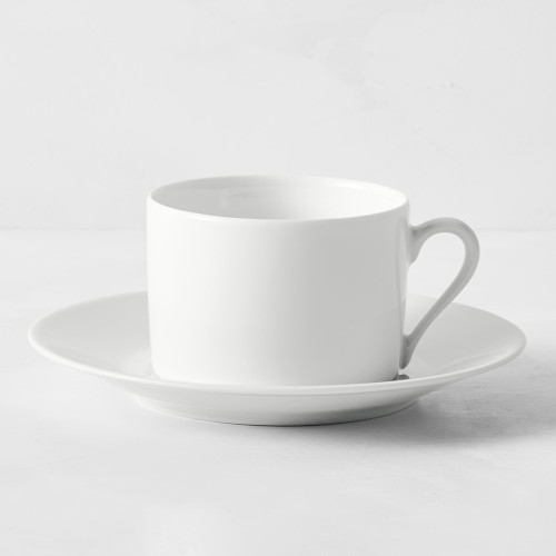 Apilco Tuilleries Porcelain Cups & Saucers, Set of 8