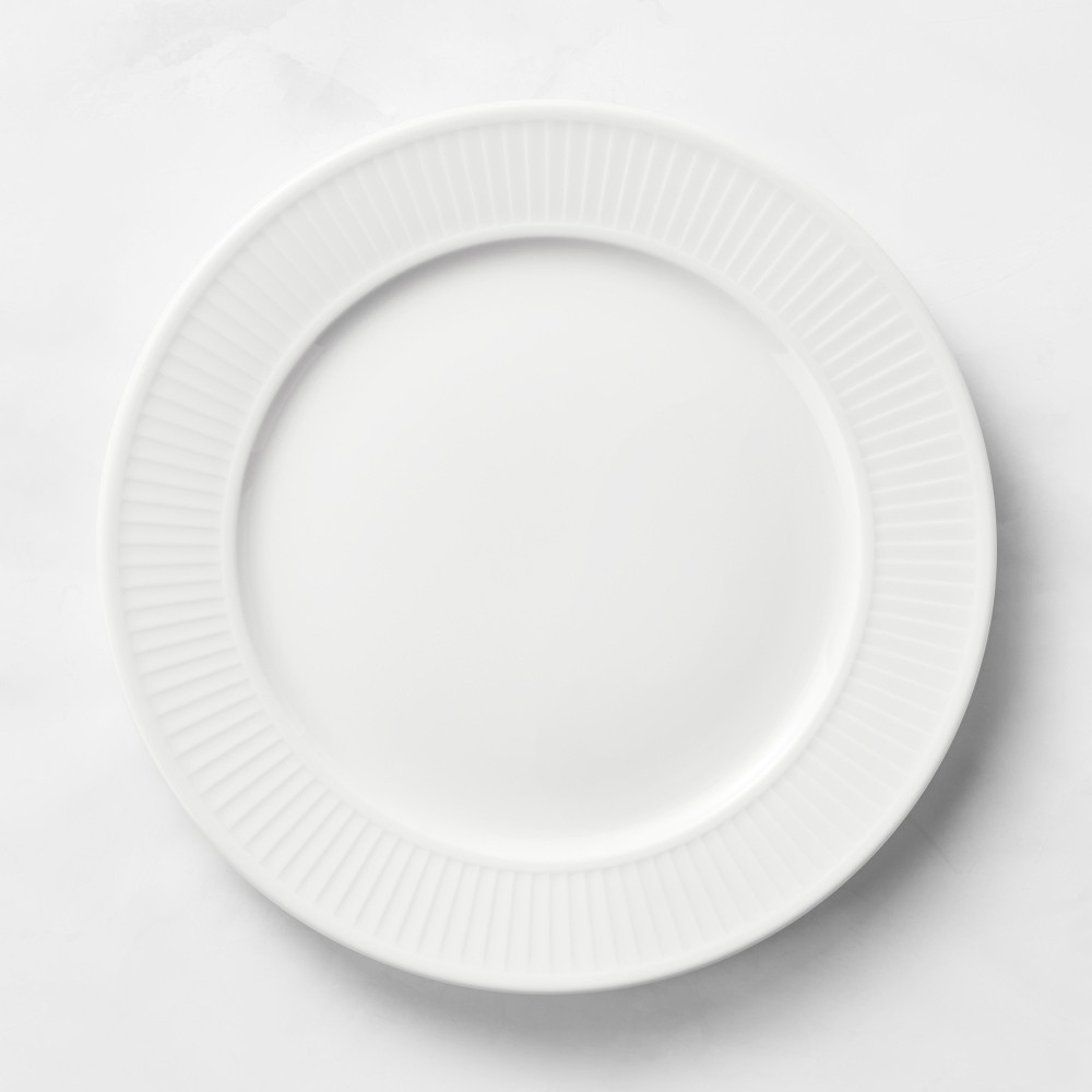 Pillivuyt Plisse Porcelain Dinner Plates - Set of 8