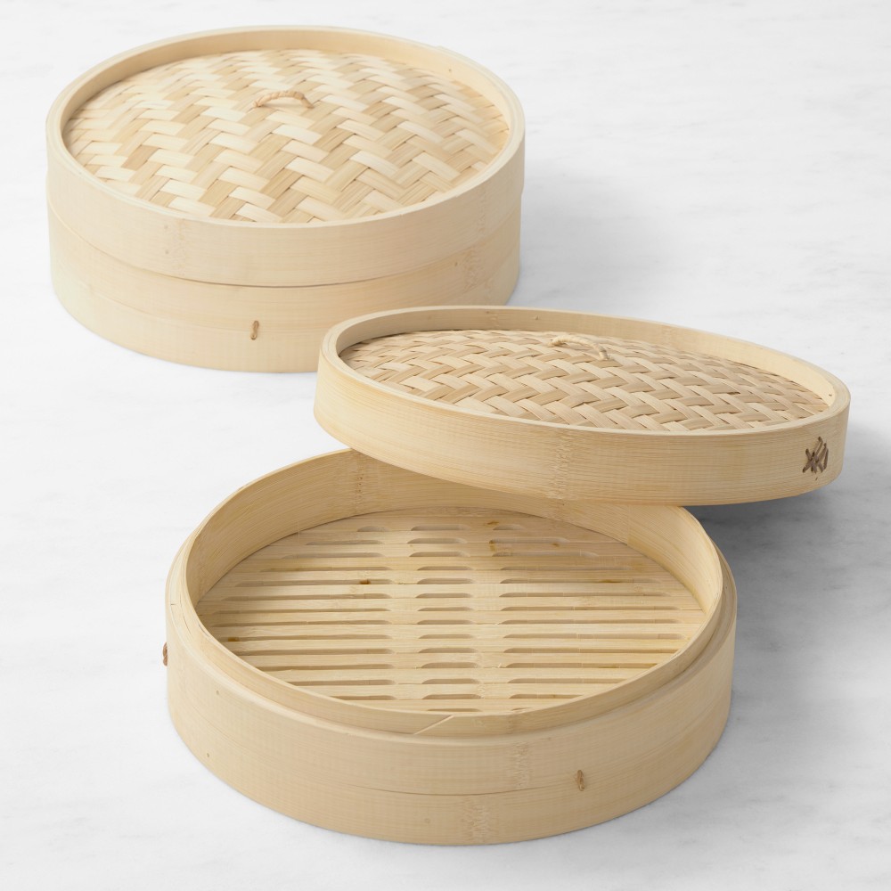 Williams Sonoma Bamboo Steamer - 12", Set of 2