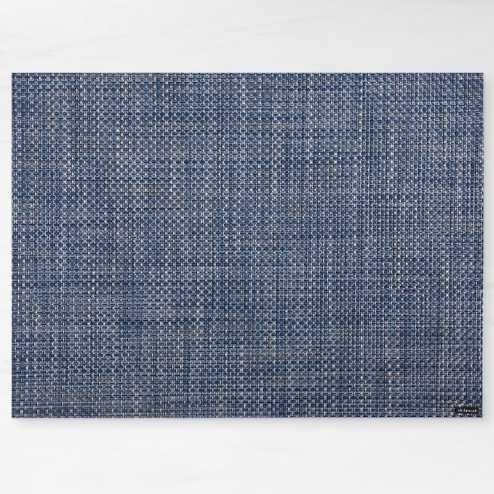 Chilewich Basketweave Placemats, Set of 4, Denim