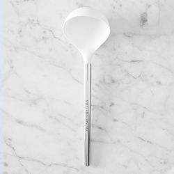 Williams Sonoma Stainless-Steel Silicone Ladle, White
