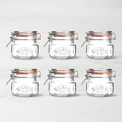 Kilner Square Clip Top Jar, 17 oz, Set of 6