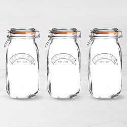 Kilner Round Clip Top Jar, 68 oz, Set of 3