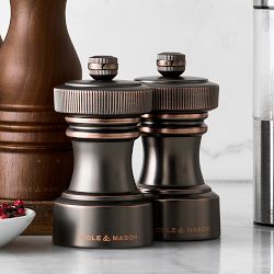 Cole and Mason Hoxton Bronze Salt &amp; Pepper Mills, 4"