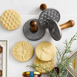 Nordic Ware Cast Aluminum Honey Bee Cookie Stamps, Set of 3