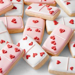 Valentine's Day Domino Cookies, Set of 15