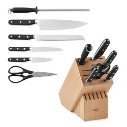 Williams Sonoma Elite Beechwood Knife Block, Set of 7