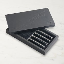 Cangshan Kuro Steak Knife Set with Ashwood Box, Set of 4
