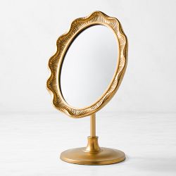 AERIN x Williams Sonoma Home Gold Scalloped Vanity Mirror