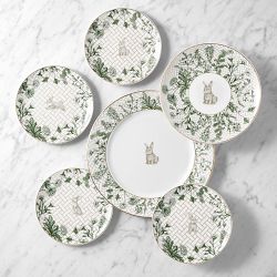 Garden Lattice Easter 12-Piece Dinnerware Set, Bunny
