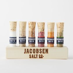 Jacobsen Salt Co. Set of 6 Vials with Holder