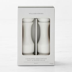 Williams Sonoma Traditional White Salt &amp; Pepper Mills Set, 7"