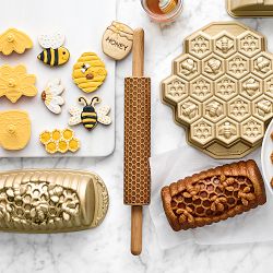 Williams Sonoma Floral Bee Impression Cookie Cutters, Set of 21