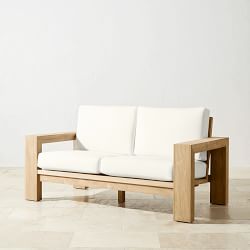 Larnaca Outdoor Natural Teak Loveseat (68")