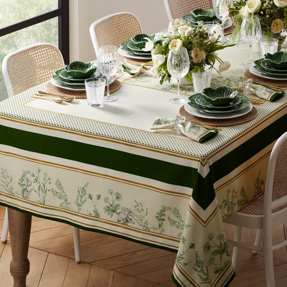 williams sonomaテーブルクロス Garden Lattice Tablecloth, 70