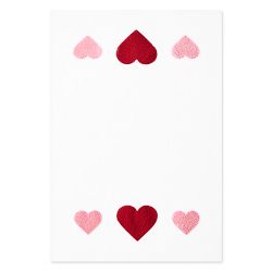 Embroidered Heart Towels, Set of 2