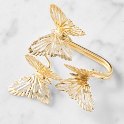 Williams Sonoma x Kim Seybert Monarch Napkin Rings, Set of 4