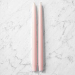 12" Taper Candles, Set of 2, Petal Pink