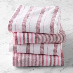 Williams Sonoma Super-Absorbent Towels, Set of 4, Red & Pink