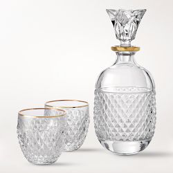 Pineapple Spirit Decanter & 2 Double Old-Fashioned Glasses