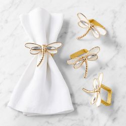 Williams Sonoma x Kim Seybert Eden Napkin Rings, Set of 4